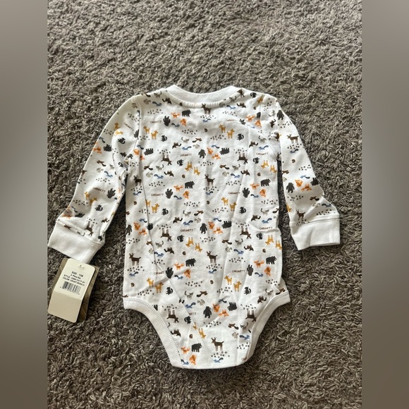 Baby Carhartt Farm Animals 12 Months Snap Button Close One Piece Bodysuit - Picture 9 of 10
